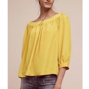Anthro/Maeve blouse yellow size small